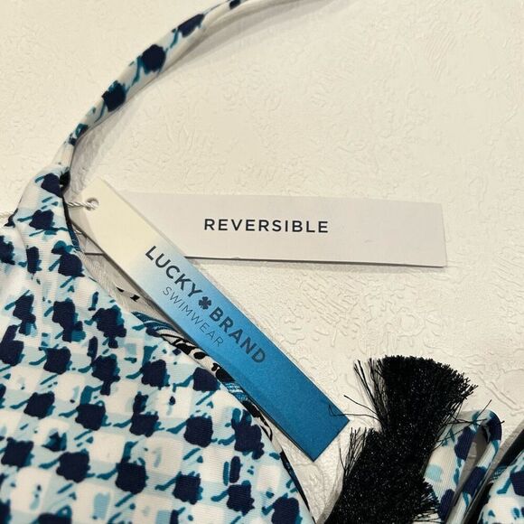 NWT Reversible Lucky Brand Bath suit top size M - Picture 5 of 7